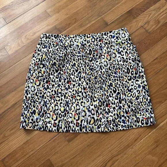 Swing Control Skirt Skort Multicolor Animal Print Pullover Golf Tennis Size 18 - Picture 5 of 8